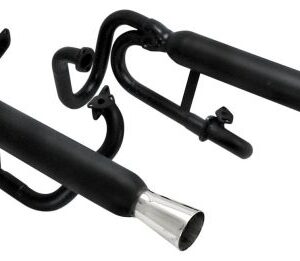 Buggy Dual Exhaust Black with Chrome Tips, without Heater Box