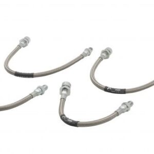 4-Piece Braided Stainless Brake Line Kit, T1 69-On
