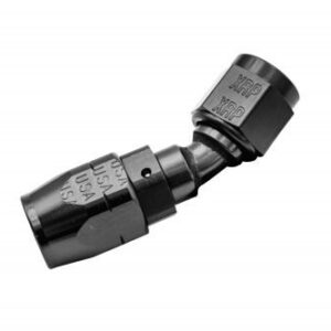 XRP -6 30º DOUBLE SWIVEL HOSE END - ALUMINUM - BLACK ANODIZED