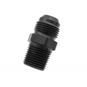 ADAPTER, -10 FLARE TO 1/2 NPT - ALUMINUM - BLACK ANODIZED