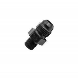 ADAPTER, -6 FLARE TO 1/8 NPT - ALUMINUM - BLACK ANODIZED