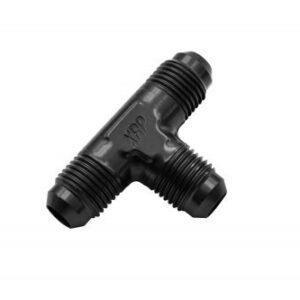 TEE, FLARE -6 - ALUMINUM - BLACK ANODIZED