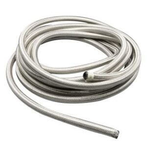 3/8" I.D. (#6) Braided Stainless Line, 25' Length - Boxed