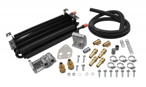 Skin Packed 8-Pass Oil Cooler Kit, 1/2" Male Thread, with Dual Booster Kit