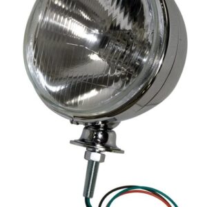 7" Chrome Headlight with 12-Volt H4 55/60W Bulb, Each (Boxed)