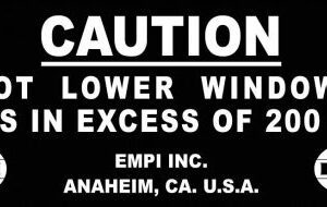 Caution 200 M.P.H., 3 3/4" x 1 1/2", Pack of 100