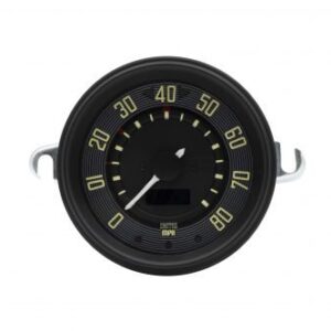 115mm 0-80 MPH Black Dial and Black Bezel Speedometer for Type 1