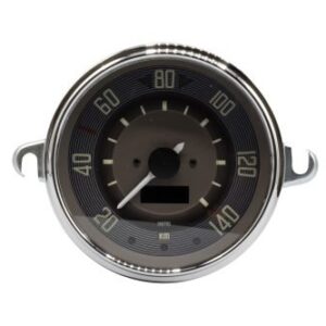 115mm 0-140KMH Brown Dial and Chrome Bezel Speedometer for Type 2