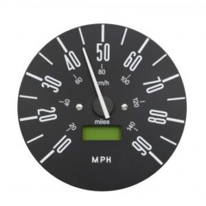 120mm 10-90MPH Black Dial Speedometer for Type 2