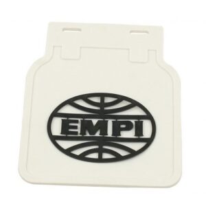 Mud Flaps, White with Black Logo, Type 1, Pair