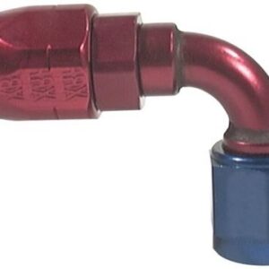 XRP -8 90º Double Swivel Hose End - Aluminum - Black