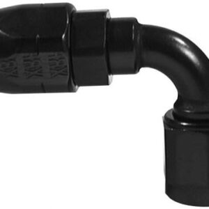XRP -8 90º Double Swivel Hose End - Aluminum - Black