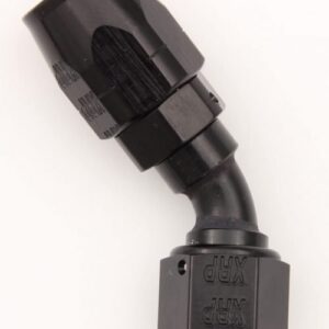 XRP -8 45º Double Swivel Hose End - Aluminum - Black