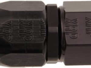 XRP -8 STRAIGHT HOSE END - ALUMINUM - BLACK ANODIZED