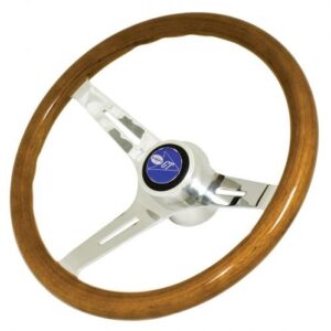 EMPI 380mm/31mm Grip Classic Wood Steering Wheel with Boss Fits Type 1 & Ghia 60-74 1/2, Type 3 61-71
